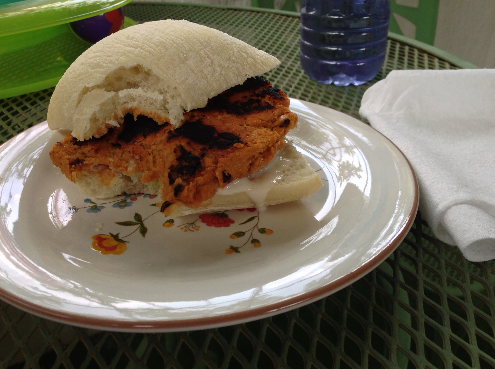sweet potato burger- it's delicious!