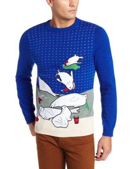 it's just tacky This is the "seal party" sweater